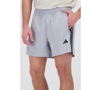 adidas Uomo Workout Essentials Base 3 Stripes Woven Short, halo Silver/Black, XL 5 Inch