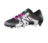 adidas X 15.1 FG/AG Botas de fútbol, Hombre, Negro/Verde/Blanco, 40 2/3