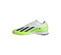 adidas X Crazyfast.3 Turf Boots, Botas de fútbol Unisex Adulto, Cloud White/Core Black/Lucid Lemon, 46 EU