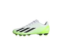 adidas X Crazyfast.4 Flexible Ground Boots, Botas de fútbol Unisex Adulto, Cloud White/Core Black/Lucid Lemon, 46 EU