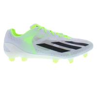 adidas X Crazyfast+ Firm Ground Soccer Cleats - Aeropacity Speedskin + Empeine Suela Speedframe, sensación más ligera que el aire, unisex, Footwear White Core Black Lucid Lemon White, 46 EU