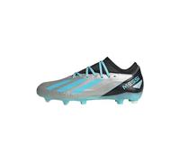adidas X Crazyfast Messi.3 Firm Ground Boots, Botas de fútbol Unisex Adulto, Silver Metallic/Blue/Core Black, 42 EU