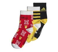 Adidas, X Disney Mickey Mouse Socks 3 Pairs, Medias, Negro/Mejor Escarlata/Oro Audaz, Kxxl, Unisex-Bambino