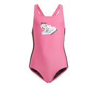 Adidas X Disney Traje De Baño Para Niñas De 3 Rayas Minnie Mouse Rosa