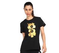 Adidas X Marimekko Grafik tee Camiseta Mujer Mohn Floral Negra Oro