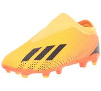 adidas X SPEEDPORTAL.3 Laceless Firm Ground Football Shoe, Solar Gold/Black/Team Solar Orange, 10.5 US Unisex Little Kid