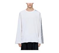 Adidas - Y-3 Raw Edge 3 Stripes Long Sleeve T-Shirt - Sport - Mujer - Blanco - L -