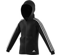 Adidas Yg Mh 3s FZ HD Sweatshirt, Niñas, Black/White, 7-8Y