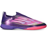 Adidas - Zapatilla de fútbol sala F50 League LL IN Niño Lamine Yamal, Unisex, Unity Purple-White-Lucid Lemon, 5 UK