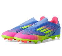 adidas - Zapatillas de fútbol con tacos F50 Liga sin cordones para adultos, Blue Fusion Lucid Lemon Lucid Pink, 48 EU