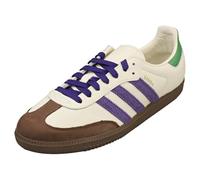 Adidas Zapatillas Grand Court para hombre, Blanco Crema Collegiate Purple Preloved Green, 42 EU