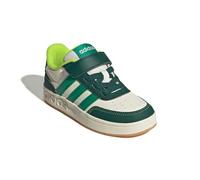 adidas Zapatos Breakbase unisex para niños, Blanco roto verde universitario corte verde, 19.0 cm