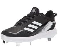 adidas Zapatos de b isbol Icon 7 para hombre, Blanco/Negro/Plateado Met lico, 8 US