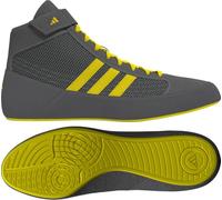 adidas Zapatos HVC Mid para hombre (sin fútbol), gris/amarillo, 23.5 cm