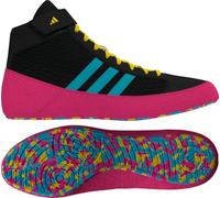 adidas Zapatos HVC Mid para hombre (sin fútbol), Negro, cian, rosa, 21.5 cm