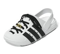 adidas Zuecos Adilette unisex, Blanco Negro Oro Metálico, 42 2/3 EU