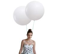 ADIDO EVA 7 globos redondos gigantes blancos de 61 cm, globos grandes para cumpleaños, Navidad, fiestas y festivales