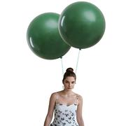 ADIDO EVA 7 globos redondos gigantes de 24 pulgadas, color verde oscuro, globos grandes para cumpleaños, Navidad, fiestas y festivales