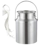 Adima Bote De Transporte De Leche De Granja 304 Lata De Leche De Acero Inoxidable Cubo De Lata De Leche Jarra De Mano Con Tapa Sellada De Silicona Olla De Batido De Leche,5L