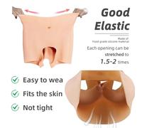 Adima Bragas de glúteos de Silicona Completa Big Ass Lifter Pantalones Cortos de Control de Cadera Potenciador de glúteos Shaper Push Up Braga para Mujer Cosplay,Tan Color,31cm/1.2cm