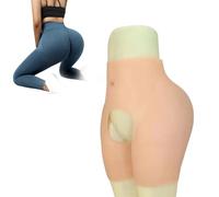 Adima Bragas De Silicona Completa con Abertura En La Entrepierna, Moldeadoras De Glúteos, Pantalones Cortos De Control, Almohadillas Falsas De Trasero para Mujer,Brown(1.2cm)