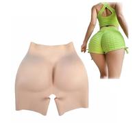 Adima Bragas de Silicona con Trasero Falso, realistas, con Abertura en la Entrepierna, realzadoras de Cadera para Mujer, Braga Push up para Drag Queen,Marfil,S