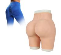 Adima Bragas Realistas De Silicona Completa, Realzador De Glúteos, Moldeador, Pantalones Cortos De Control con Vello Vaginal Falso, Ropa Interior para Travestidos,Wheat(Basics)