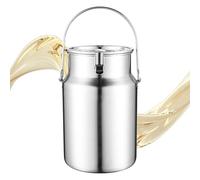 Adima Cubo de leche de mano Jarra de leche de acero inoxidable 304 Cubo de leche Cubo de transporte de leche de alta resistencia con tapa sellada de silicona,3L