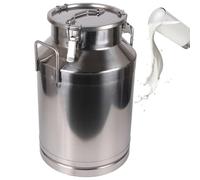 Adima Cubo para el almacenamiento y transporte de líquidos Cubo de lata de leche de acero inoxidable 304 Latas de leche de almacenamiento hermético,35L