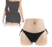 Adima Pantalones De Silicona Falsos Traseros Vagina Moldeador Bragas Realzador De Cadera para Travesti Transgénero Drag Queen,Brown(Basics),One Size