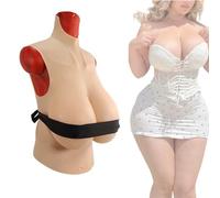 Adima Pecho de Silicona Realista Copa K, Formas de Senos de Medio Cuerpo, Pechos Falsos, realce, prótesis para Mujeres Crossdresser,Color2,Silicone