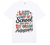 Adiós 1er Grado ÚLTIMO DÍA 2026 Autógrafos Firma Equipo de Arte DIY Comfort Colors Adult Heavyweight T-Shirt