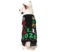 Adiós 2025 Hola 2026 Feliz Año Nuevo Sudaderas con Capucha para Mascotas pequeñas Sudaderas con Capucha para Perros Ropa de Invierno para Mascotas XX-Large