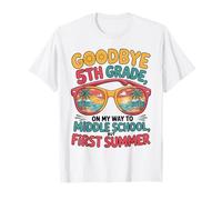 Adiós 5to Grado Escuela Intermedia Primera Playa Verano Niños Camiseta