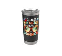 Adiós 8º Grado Hola Verano Último día de clases Vaso térmico de acero inoxidable de doble pared