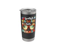 Adiós 9º grado Hola verano Vaso térmico de acero inoxidable de doble pared