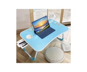 ¡Adiós al dolor de cuello! Escritorio ajustable para portátil en la cama: soporte ergonómico plegable con ventilador y luz, compatible con