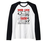 Adiós compañeros de Trabajo, Dejar el Trabajo Colega Renunciando; Traidor Camiseta Manga Raglan