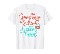 Adiós Escuela Hola Piscina | Summer Pool Day Camiseta