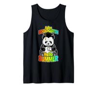 Adiós Kindergarten Hello Summer, Divertido Oso Panda Feliz Camiseta sin Mangas