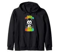 Adiós Kindergarten Hello Summer Funny Happy Panda Bear Sudadera con Capucha