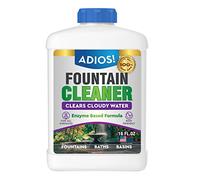Adios! Limpiador y clarificador de fuente para fuentes exteriores e interiores, seguro para plástico, metal, vidrio y piedra (16 onzas)