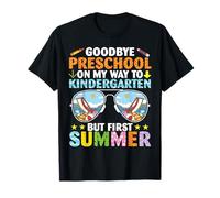 Adiós Preescolar en mi Camino Kindergarten Pero el Primer Verano Camiseta