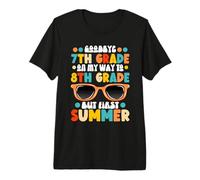 Adiós séptimo Grado en mi Camino al Octavo Grado, Pero el Primer Verano Camiseta Premium