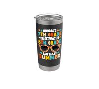 Adiós séptimo grado en mi camino al octavo grado, pero el primer verano Vaso térmico de acero inoxidable de doble pared