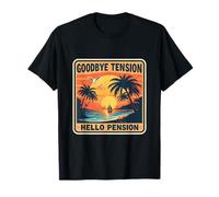 Adiós Tensión Hola Pensión Playa Vacaciones Isla Verano Camiseta