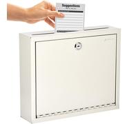 AdirOffice Multi Purpose Mail Box with Lock Heavy Duty Drop Box Commercial Suggestion Box Wall Mountable Safe and Secure Ba