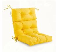 Adirondack Chair Cushion Waterproof Outdoor High Back Patio Cushion with Ties Non-Slip Rocking Chair Cushion for Indoor/Outdoor Fade-Resistant Tufted Seat Pad(Navy Blue,1pc)(Yellow,1pc)