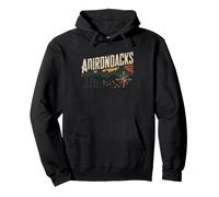 Adirondack Mountains New York Retro Vintage Hiking Sunset Sudadera con Capucha
