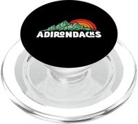 Adirondack Mountains Vintage Outdoor 80s Sunset Graphic PopSockets PopGrip para MagSafe